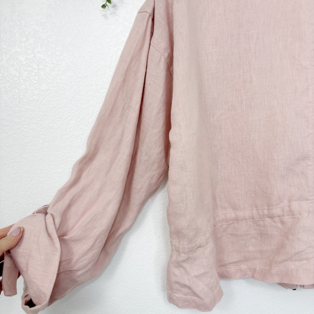Eileen Fisher Pink Linen Women's Jacket - Picture 7 of 7